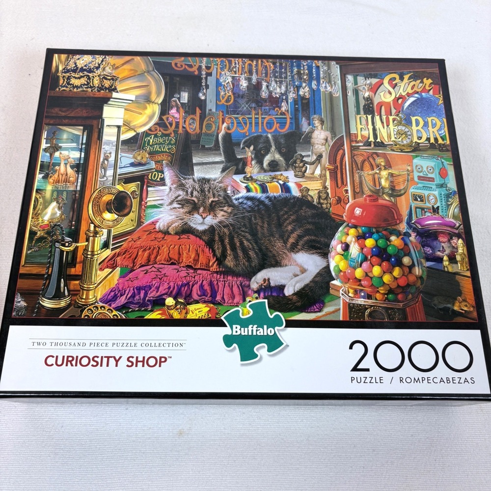 Buffalo Games Curiosity Shop 2000 Piece Jigsaw Puzzle Steve Read Cat 92000